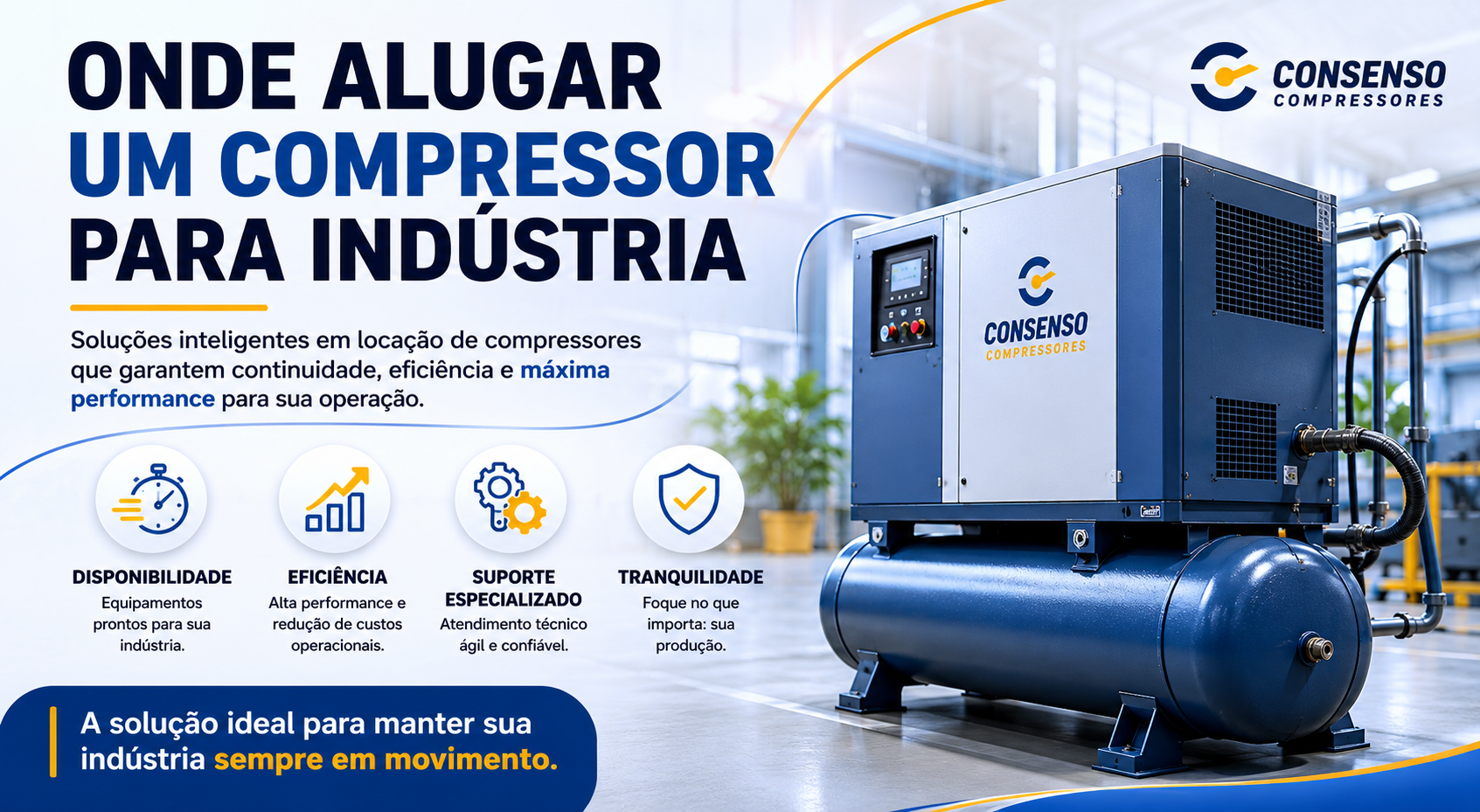 Onde Alugar um Compressor para Indústria