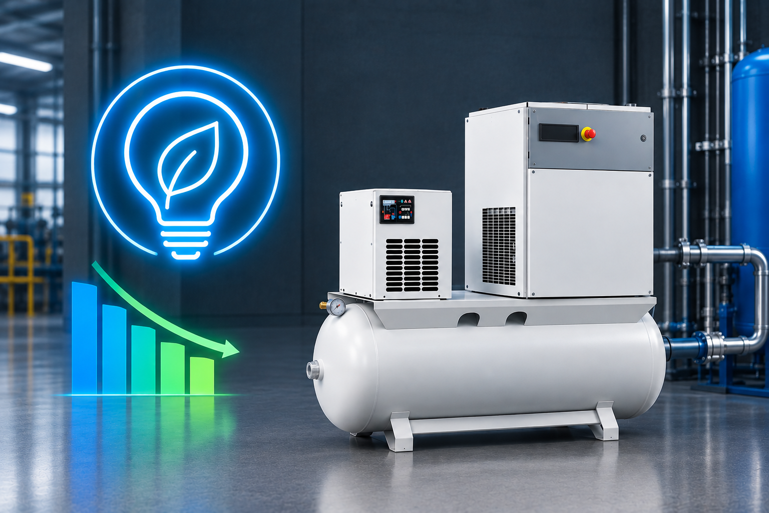 Como reduzir o consumo de energia de um compressor?